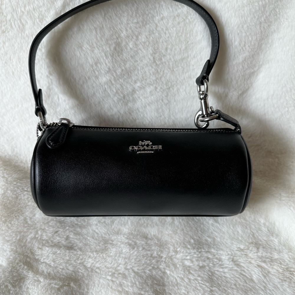 😎Coach NOLITA BARREL Black Smooth Leather Bag😎*AUTHENTIC*